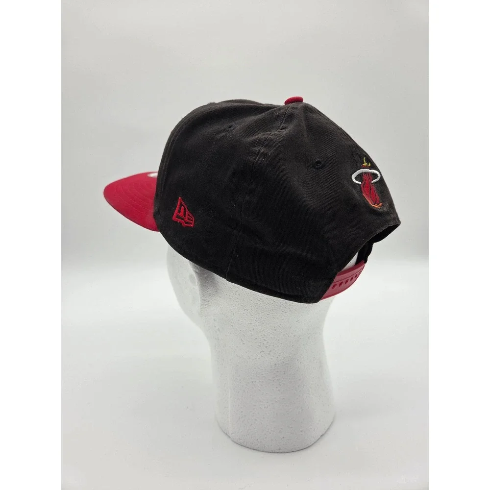 Vintage‎ Miami Heat New Era 9FIFTY Snapback Hat Black Red 2011 NBA Big Three Era